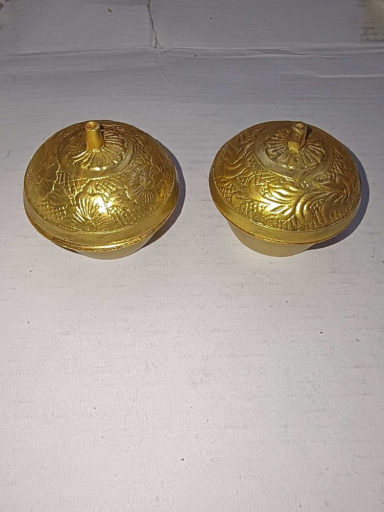 Exquisite Vintage Brass Trinket Boxes