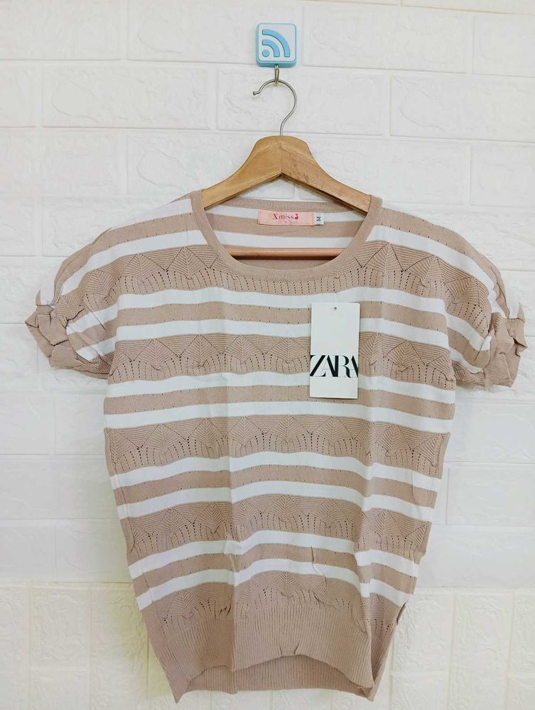 Striped Knit Top - Stylish &amp; Chic