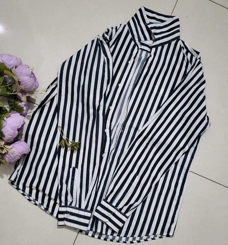 Striped Long Sleeve oversized shirt