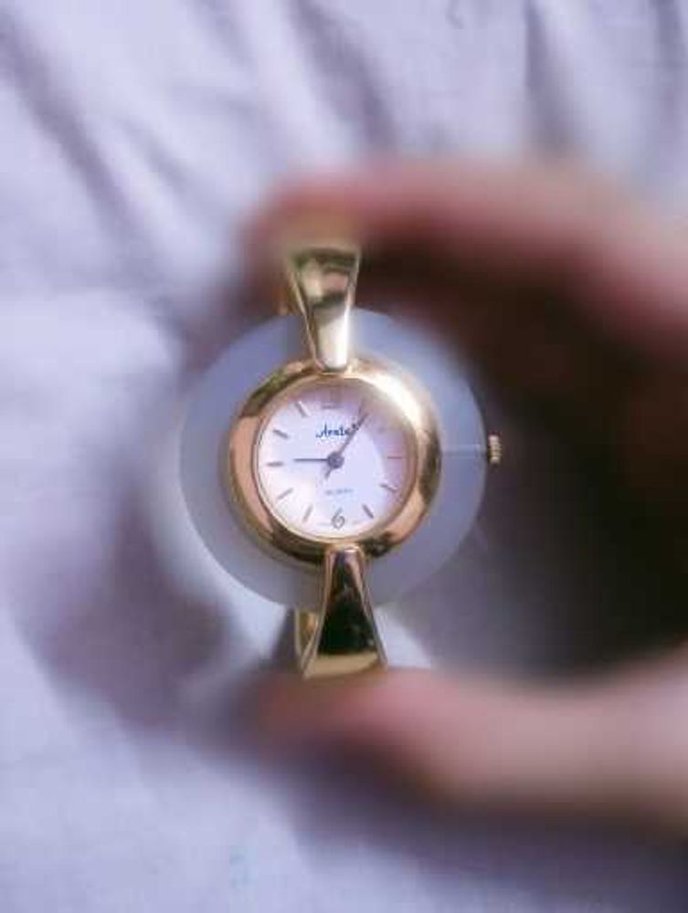 Elegant Gold Jade Bangle Watch