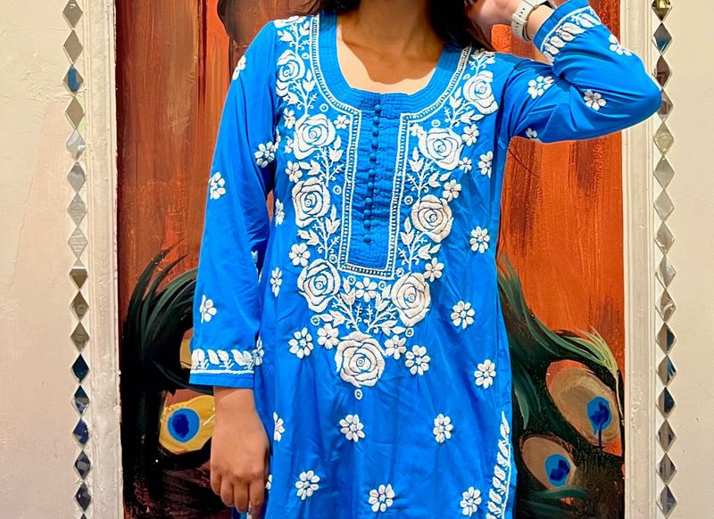 Lucknowi chikankari kurti kurta