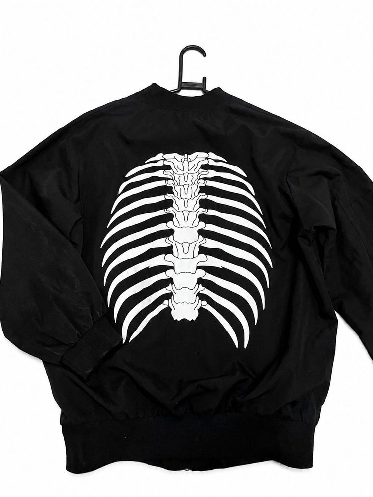Skeleton Ribcage Bomber Jacket