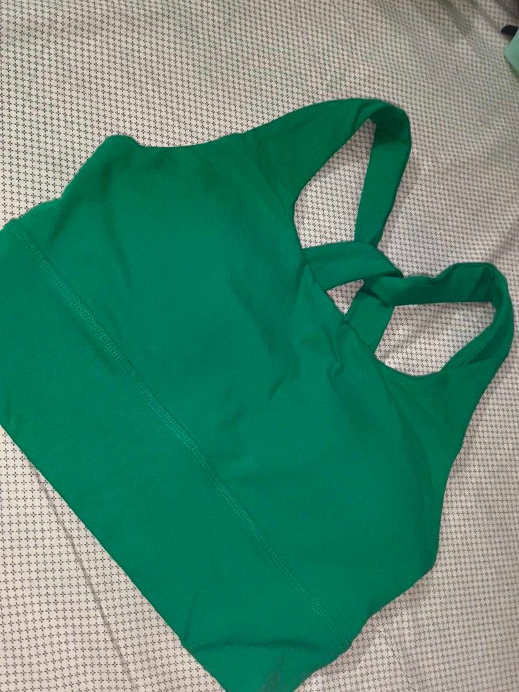 Emerald Green padded croptop