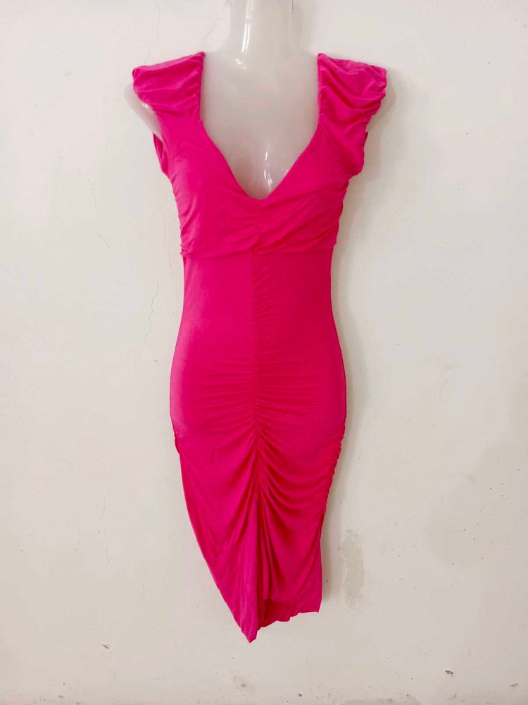 Stunning Ruched V-Neck Dress