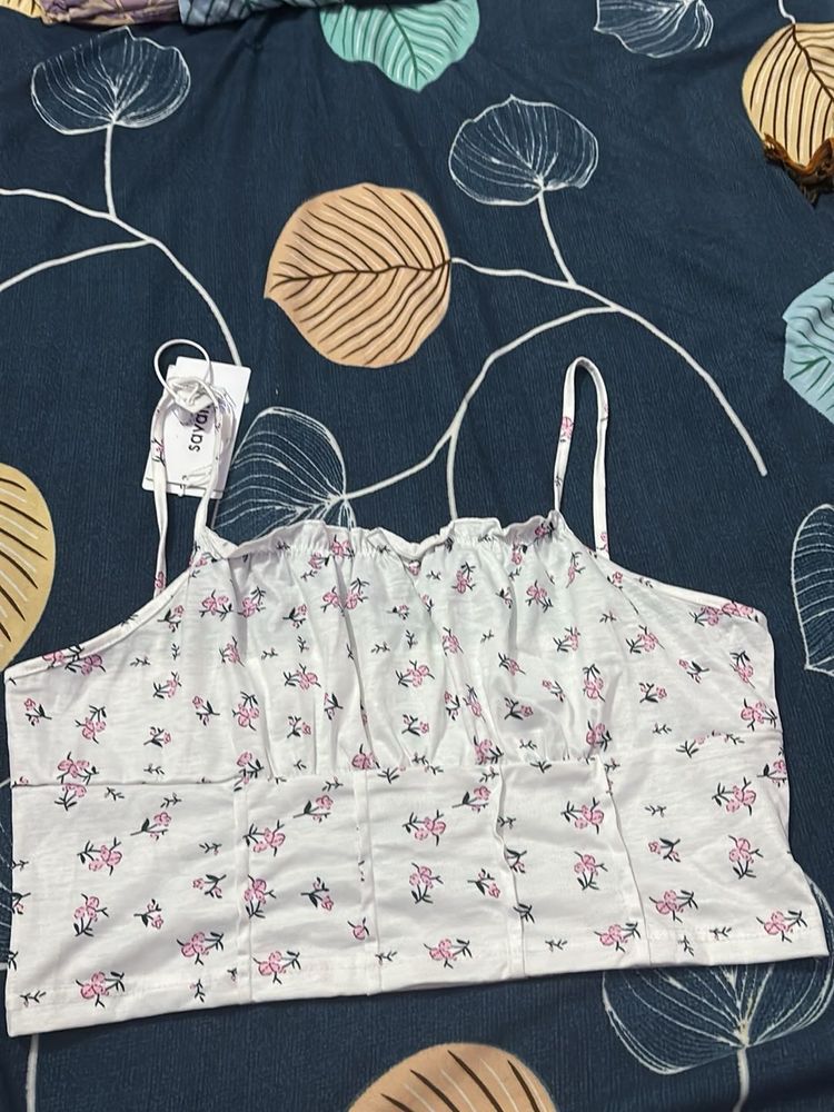 Floral Print Crop Top