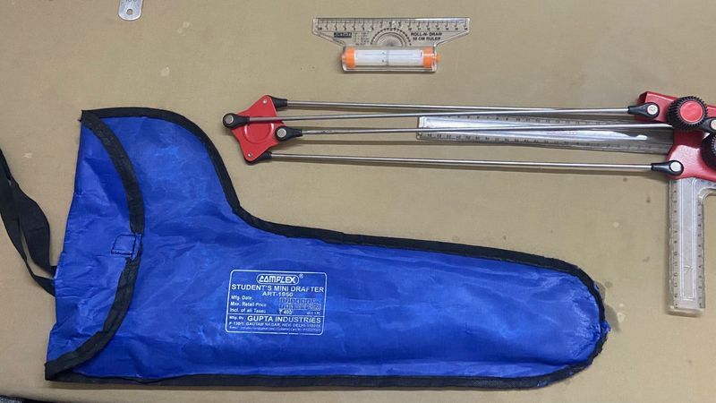 Drafter with ruler for engineering students