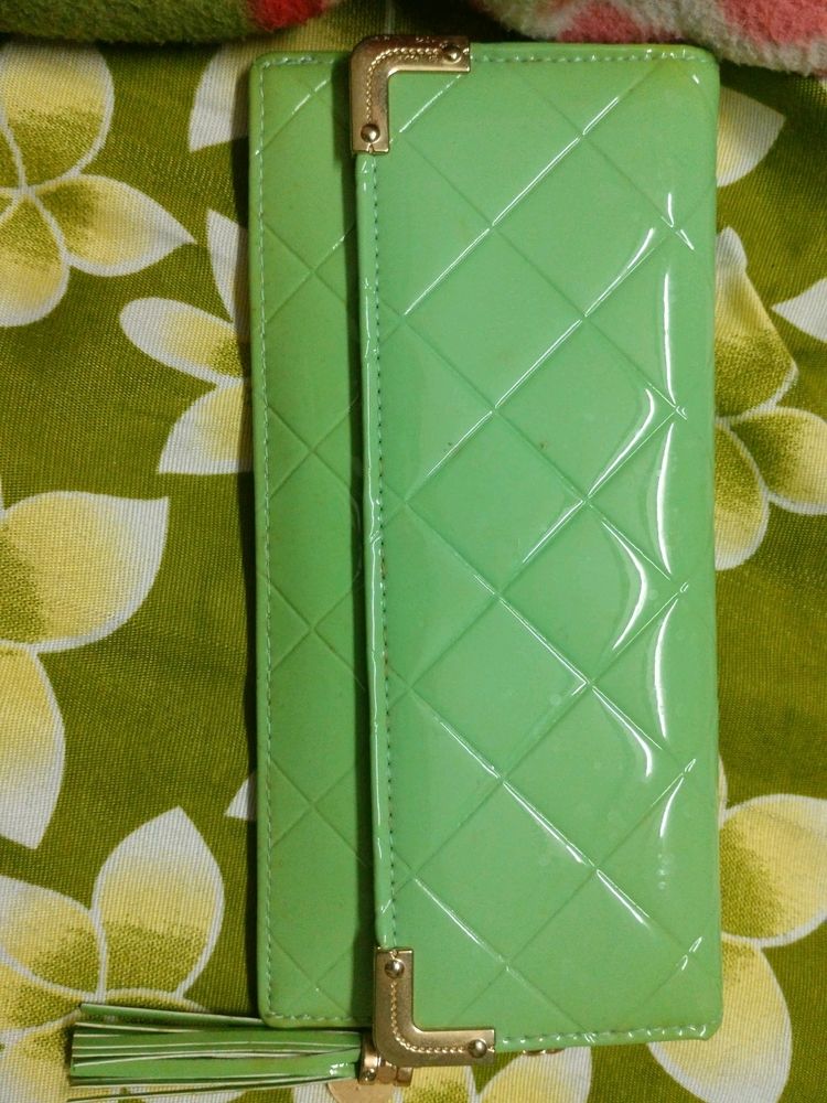 Wallet Light Green With Card Holder