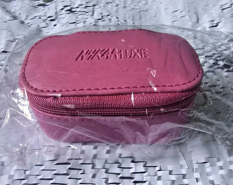 Nykaa hot Pink Mini Makeup Pouch vanity