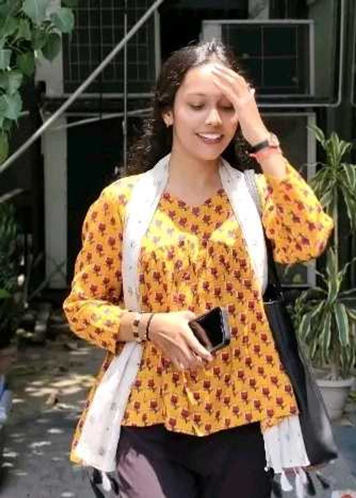 Beautiful Yellow Printed Kurta