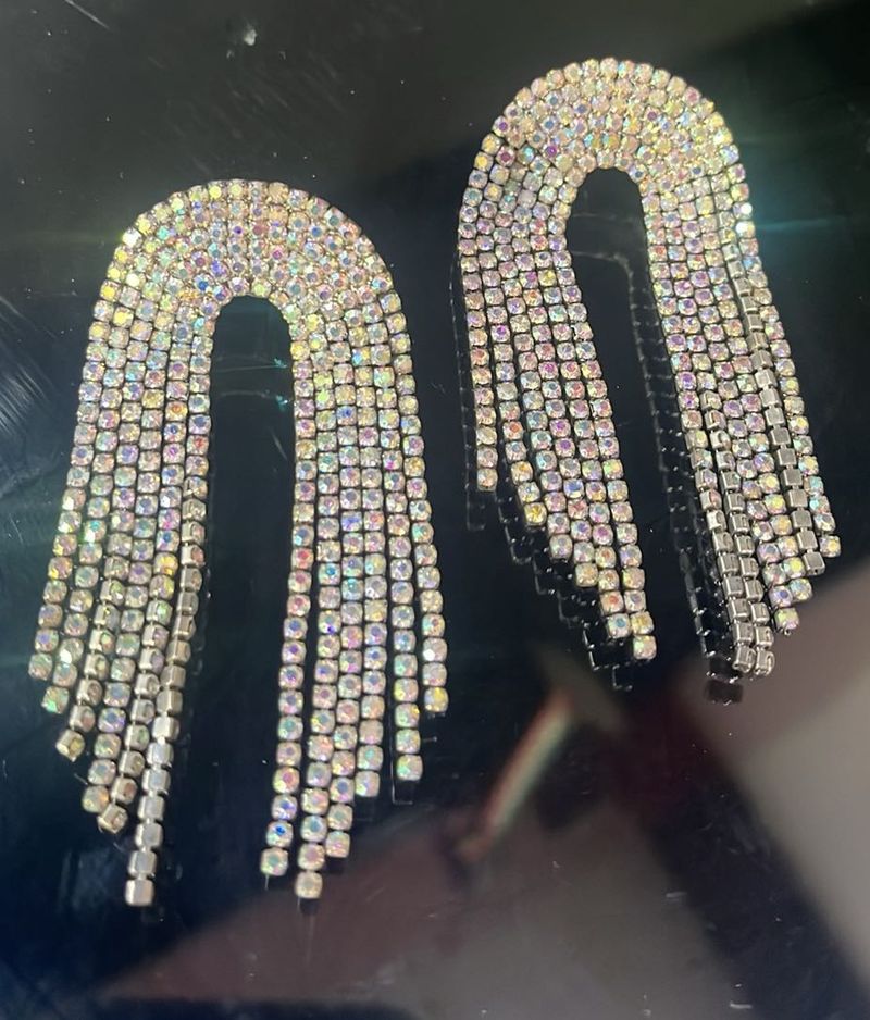 Sparkling Dangle Statement Earrings
