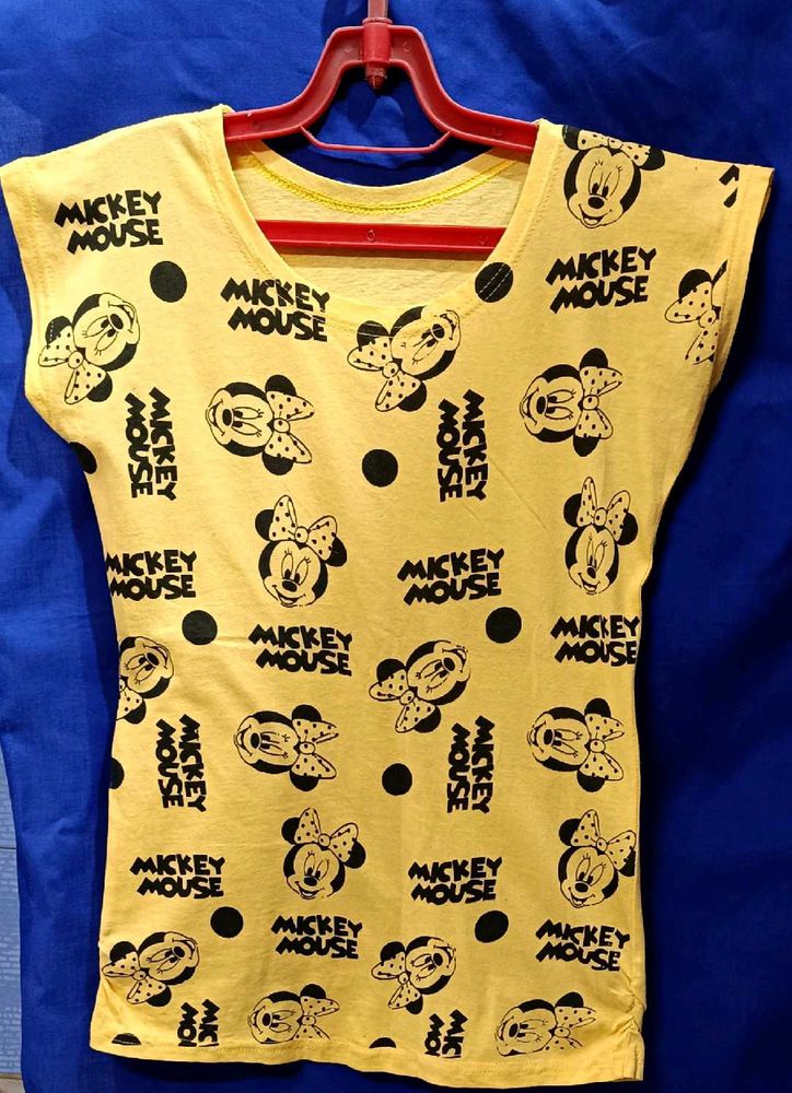 Cute Yellow Mickey Mouse T-Shirt