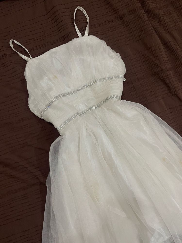 Elegant White Party Dress