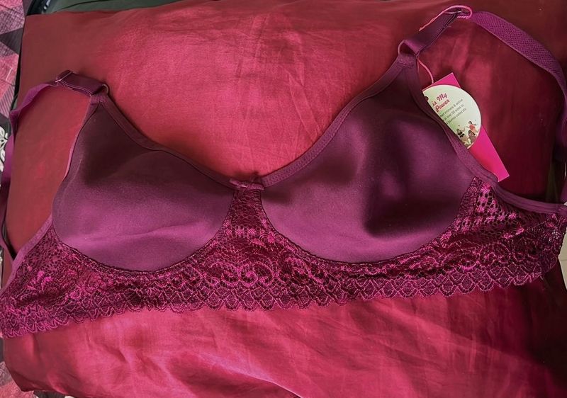 Lacy Plum Full Coverage Bra