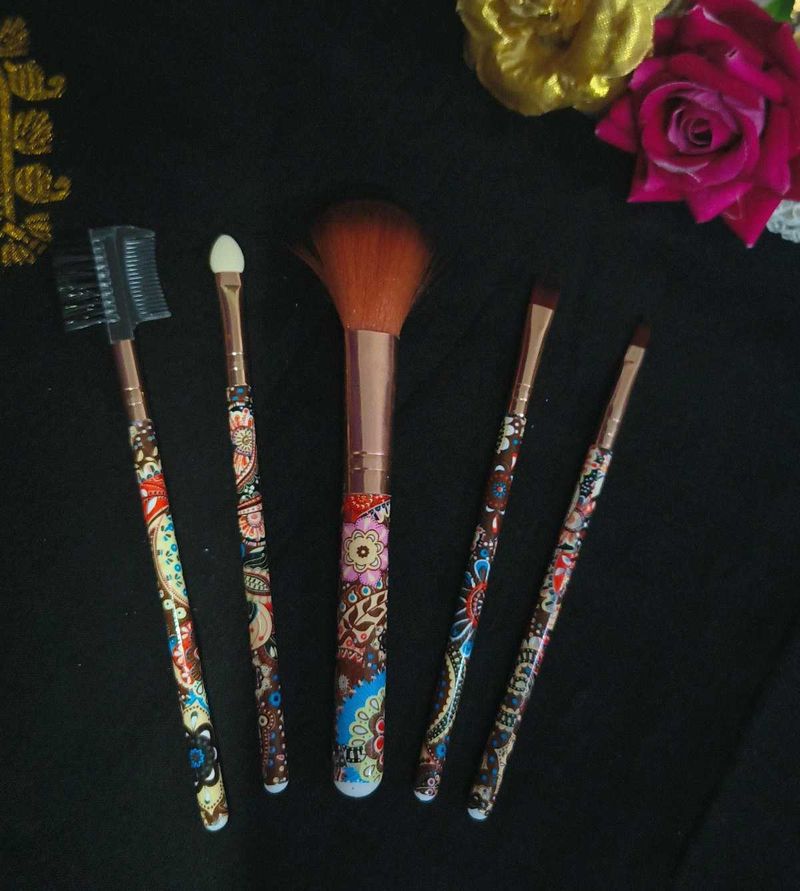 Boho Makeup Brush Set of 5