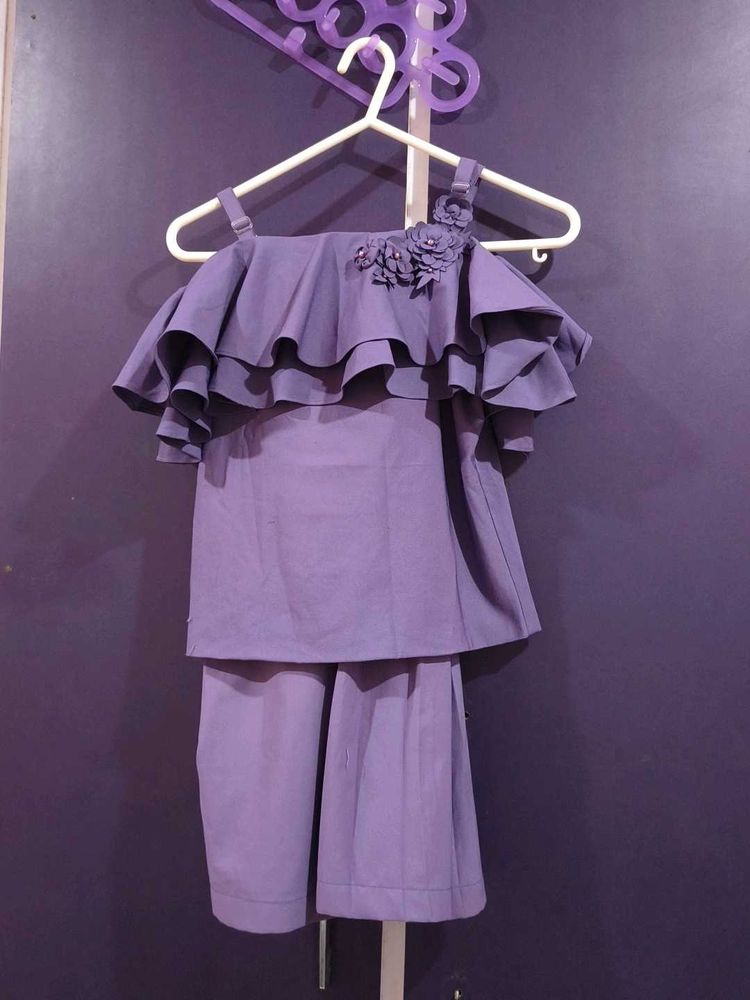 Cute Purple Girls' Coord
