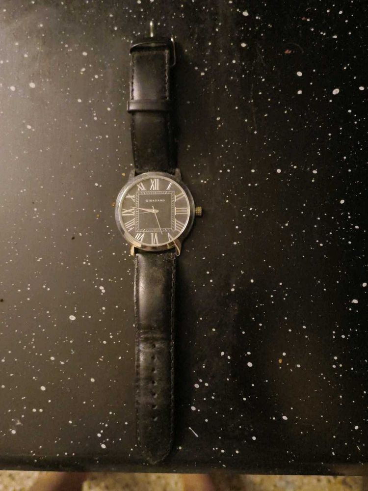 Giordano - Classic Black Leather Watch
