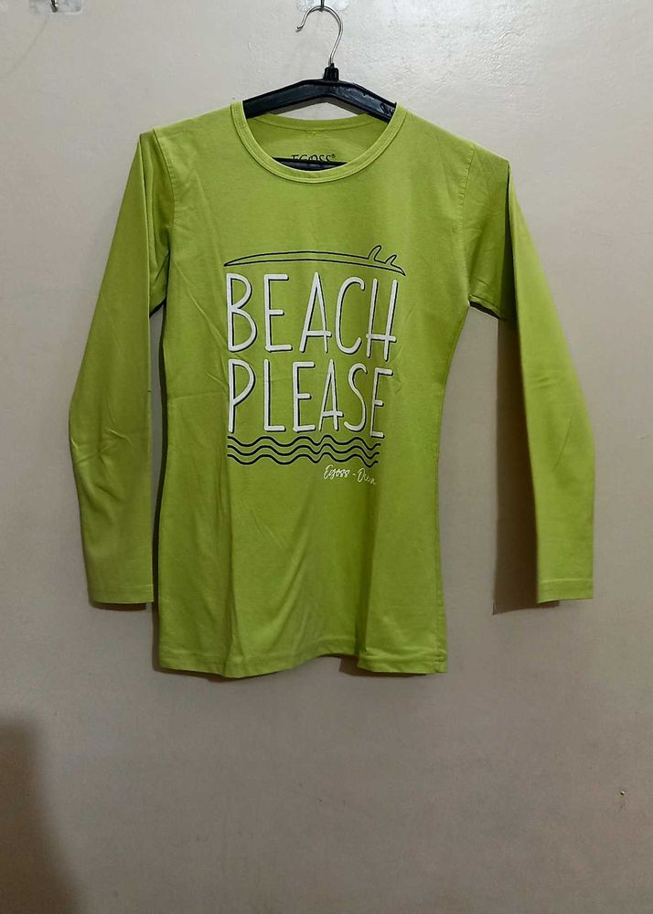 Egoss Green 'Beach Please' Tee