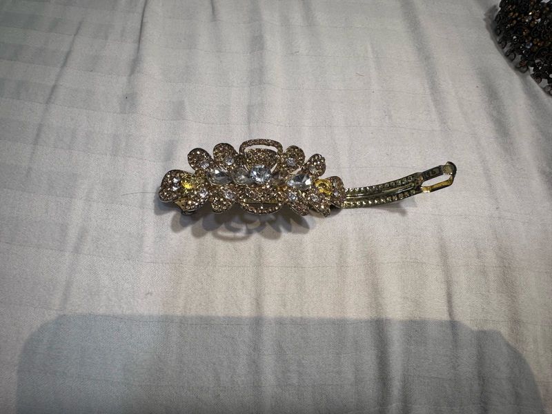 Sparkling Rhinestone Hair Clips (Set of 9)