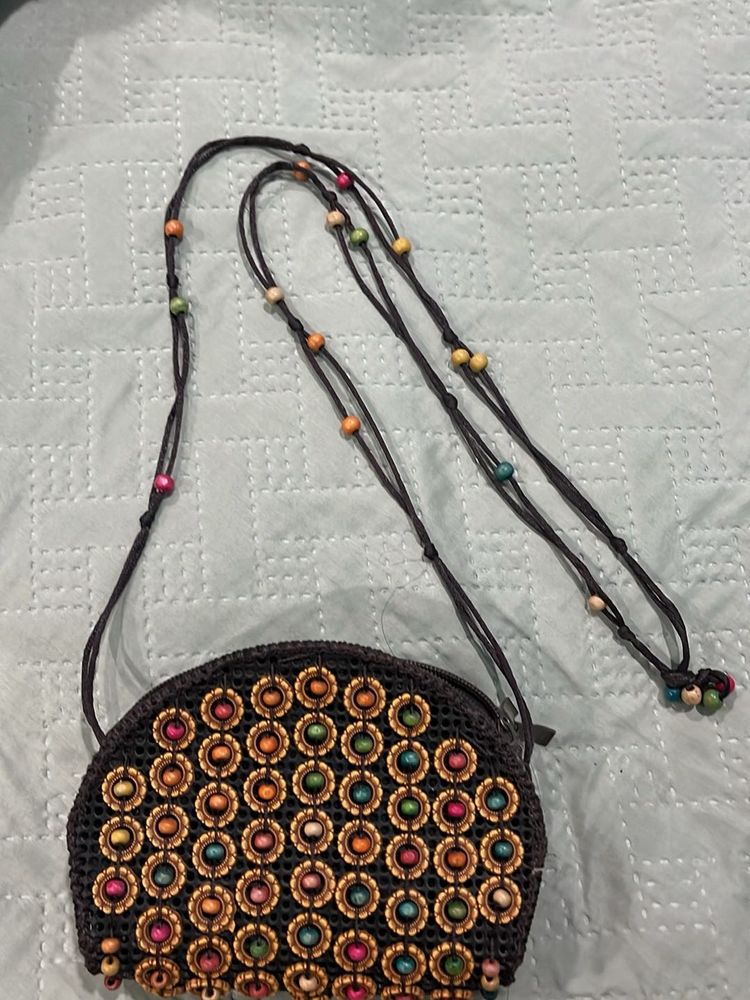 Boho Beaded Crossbody Bag