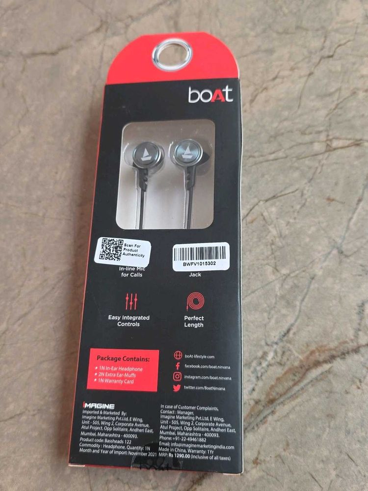 boAt Bassheads 152 Wired Earphones