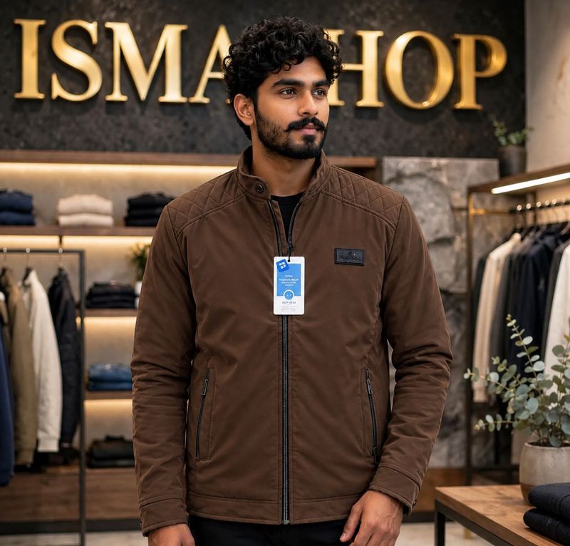 Men's Brown Quilted Jacket