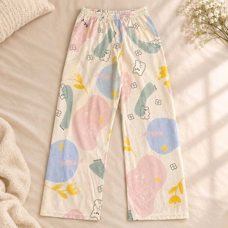Cute Cartoon Print Pajama Pants