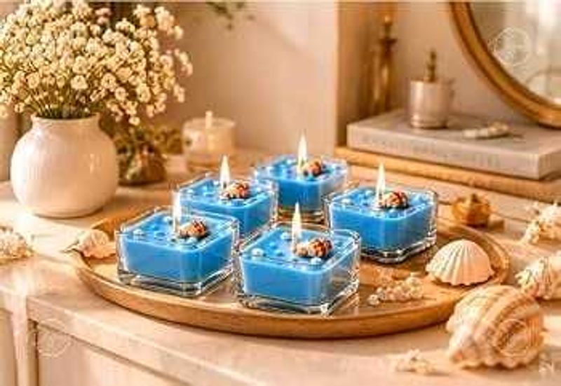Diwali Decor - Set of 6 Tealight Candles - Beach T