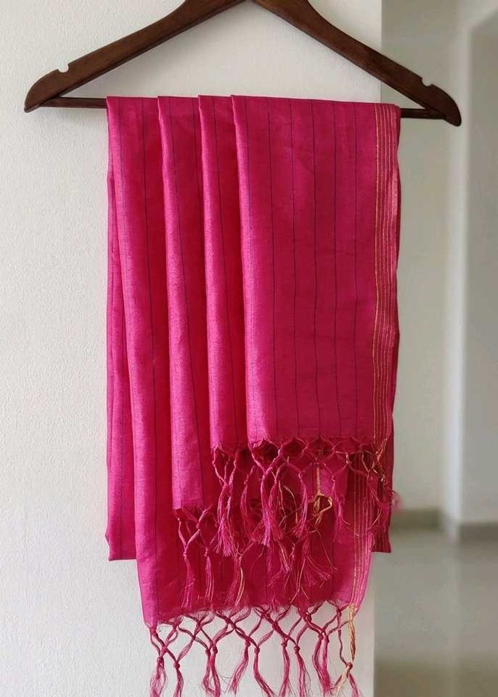 Vibrant Pink Dupatta with Tassels