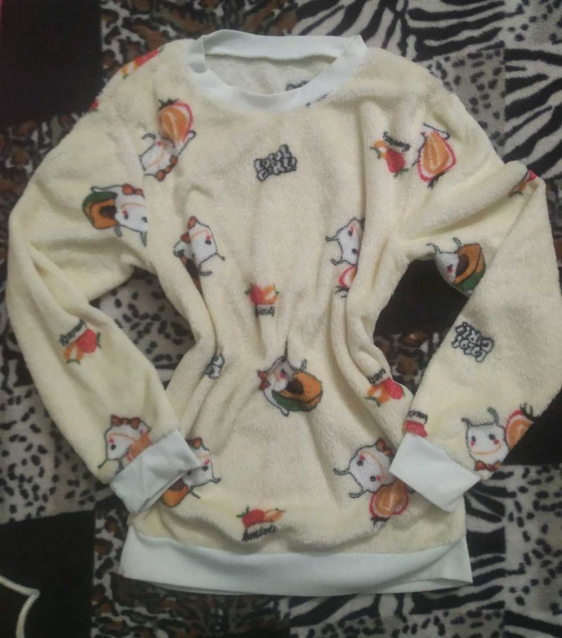 Cozy Kawaii Fleece Sweatshirt