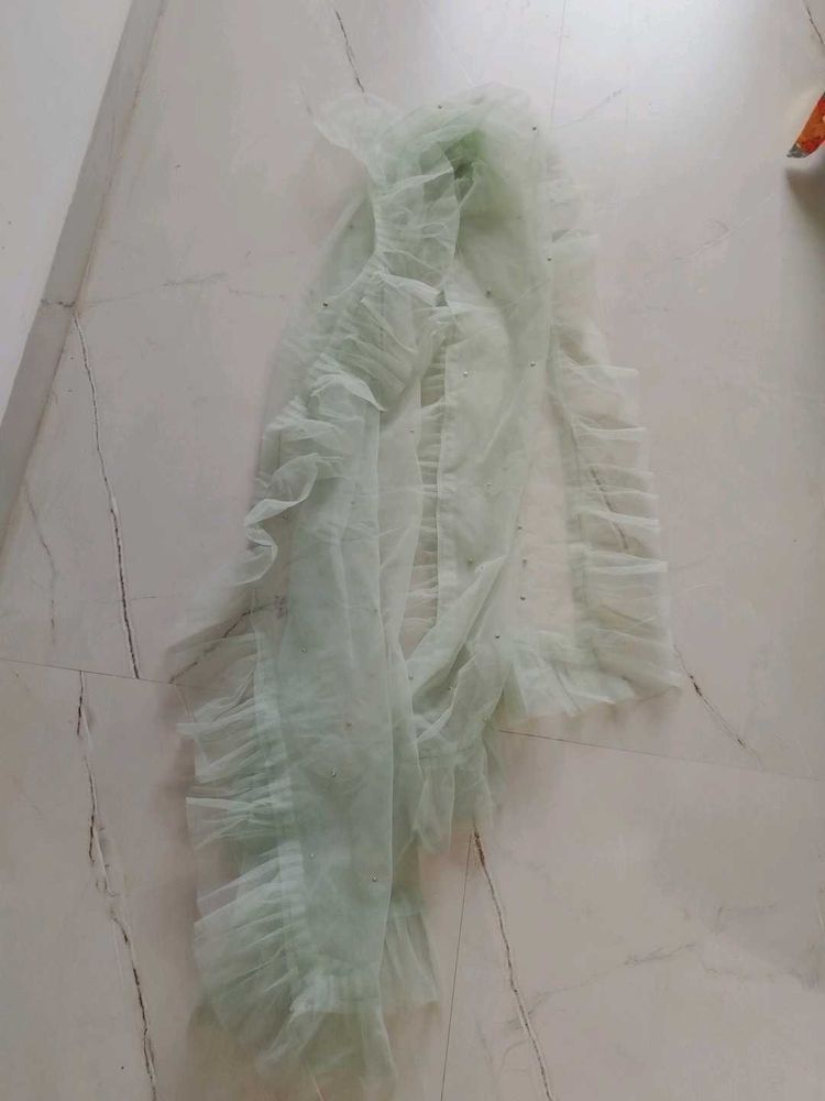 Sheer Ruffled Scarf