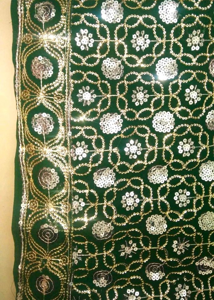 Sparkling Green Sequin Scarf