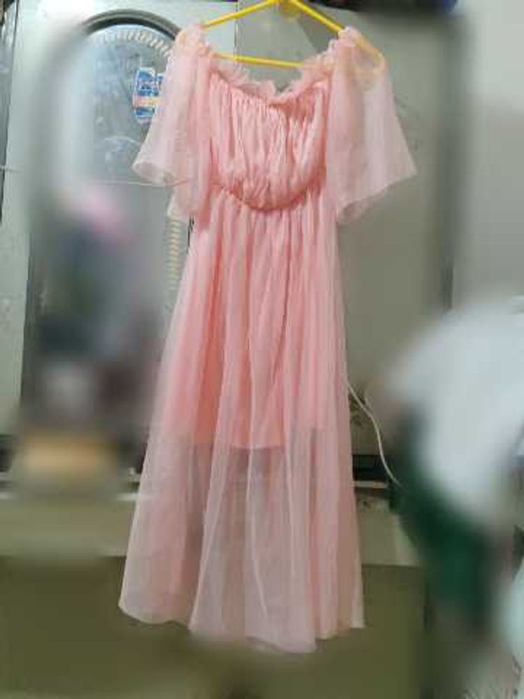 Chic Pink Off-Shoulder Dress