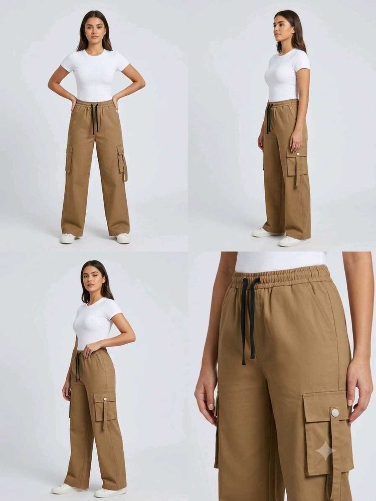 Women's Cargo Pants - Tan