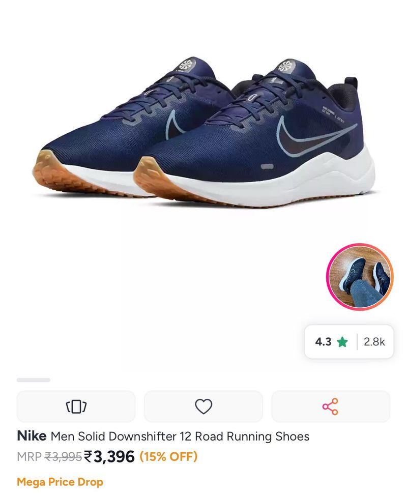 Navy Blue Running Shoes