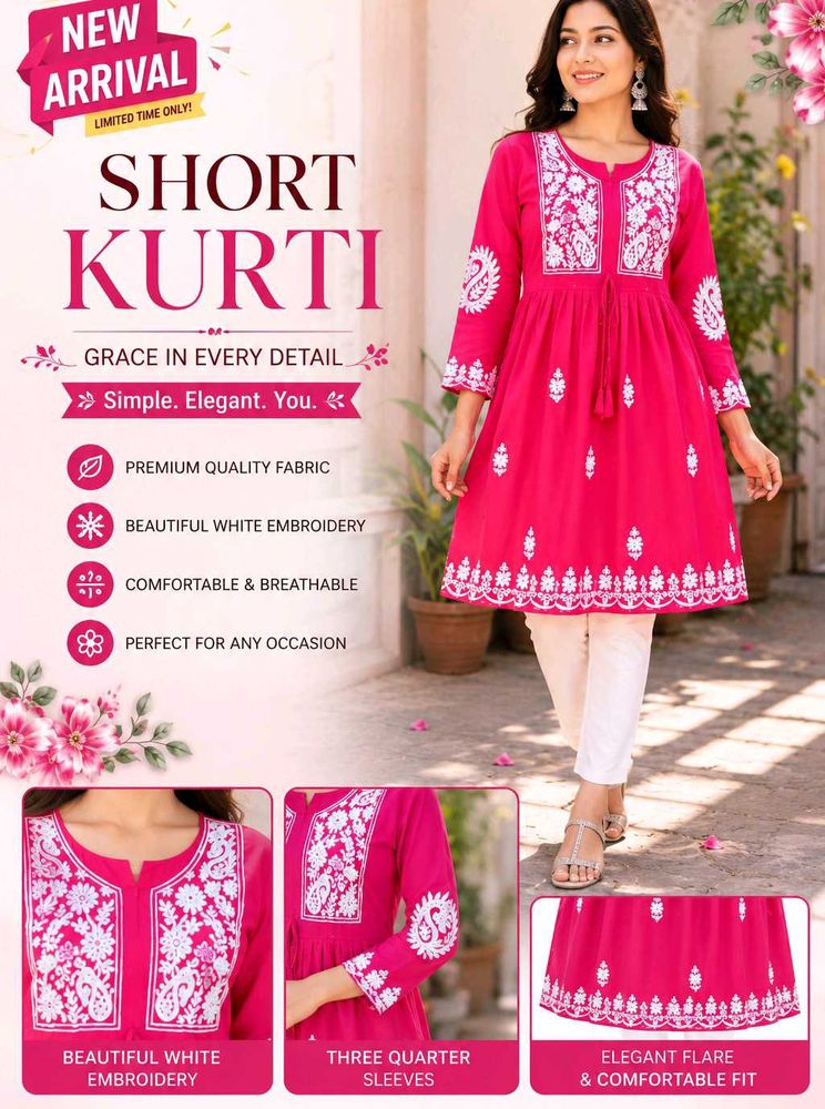 Short Kurti with Embroidery