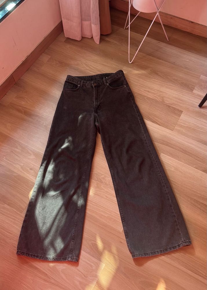 H&amp;M Wide Leg Denim Jeans