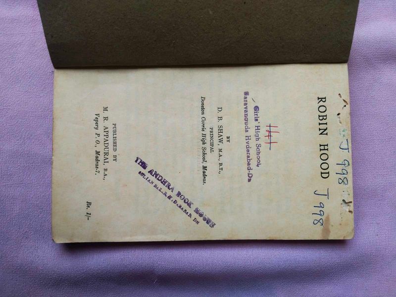 Vintage Robin Hood Book