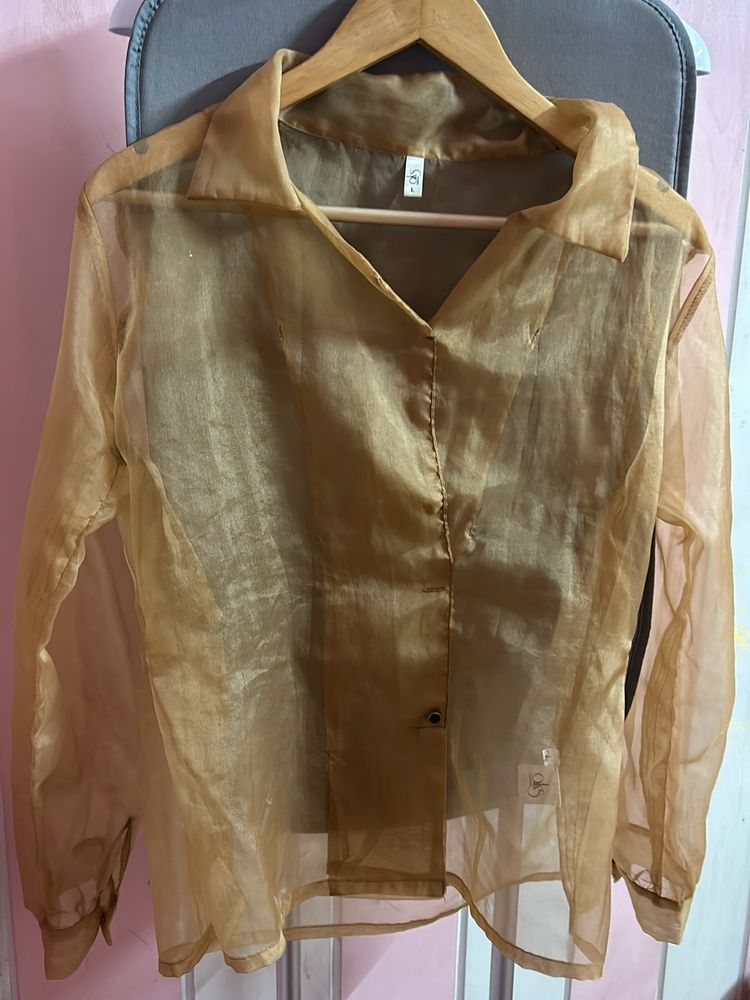 Organza Sheer Top