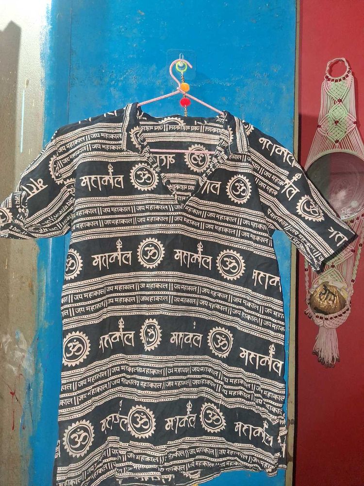 Unique Om &amp; Mahakal Print Kurta