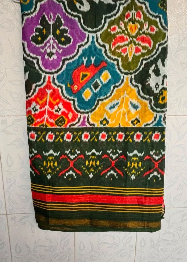 Vibrant Ikat patola  Saree