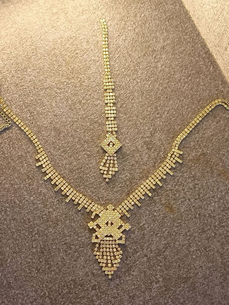 Designer Party Necklace+Mang Teeka
