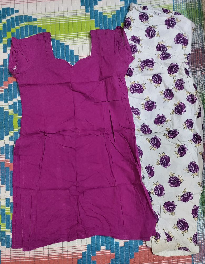 Women's Pure Cotton Tailored Stitched Dress