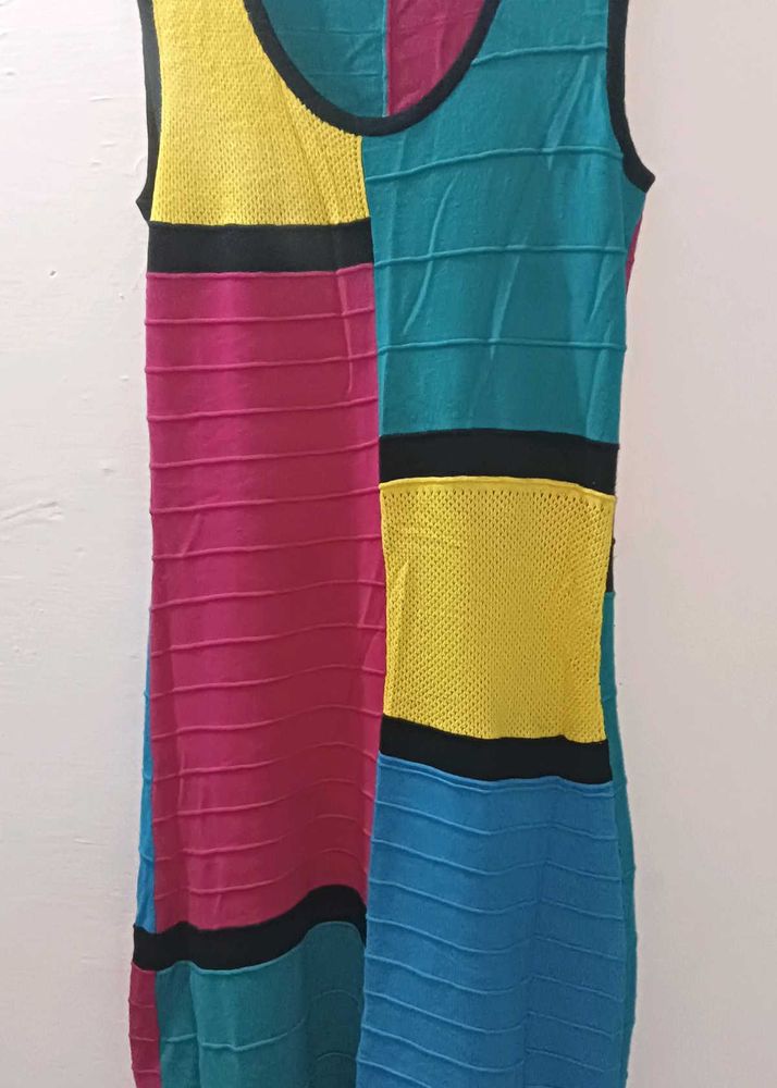 Color Block Sleeveless Bodycon Dress