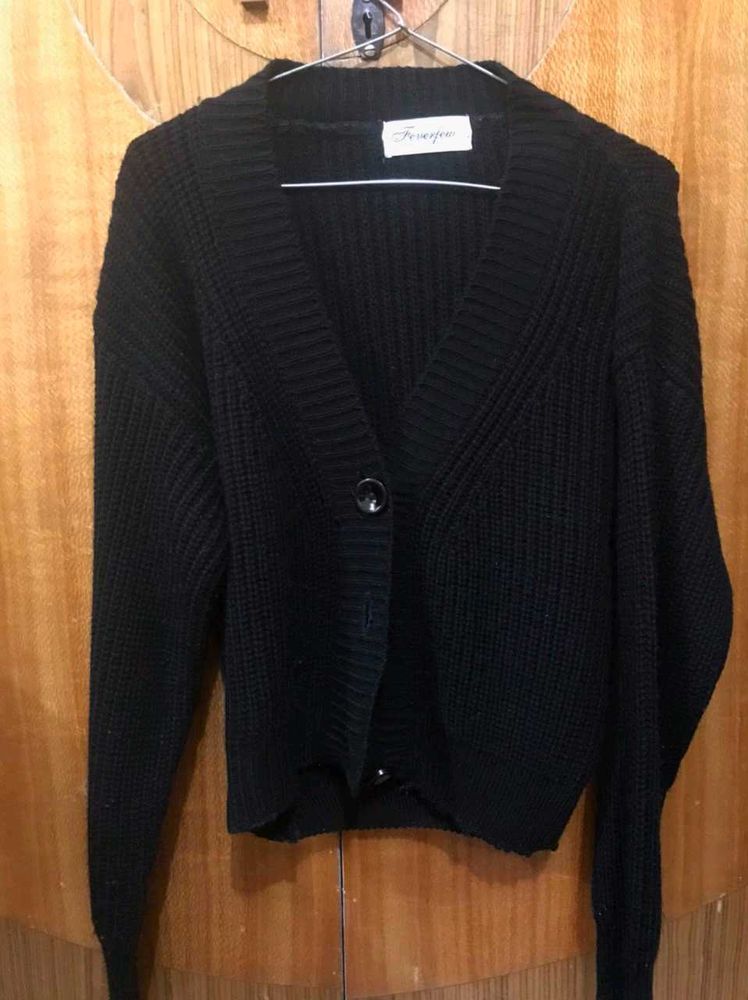 Black Knit Cardigan