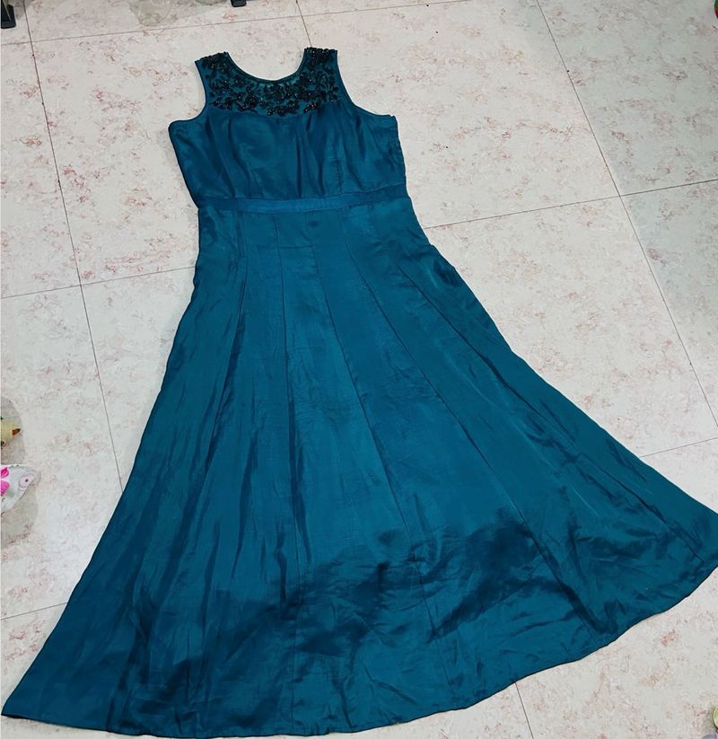 Elegant Teal Ethnic Gown never wear
