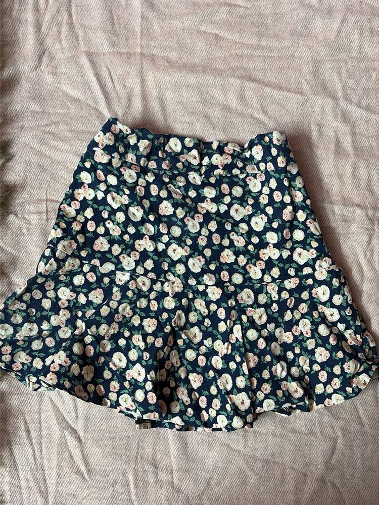 Floral Print Mini Skirt
