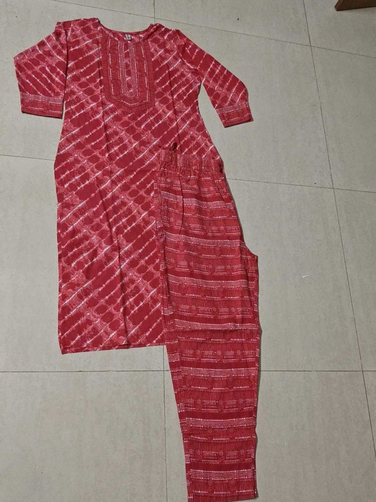 Yufta Cotton Kurta Set For Women