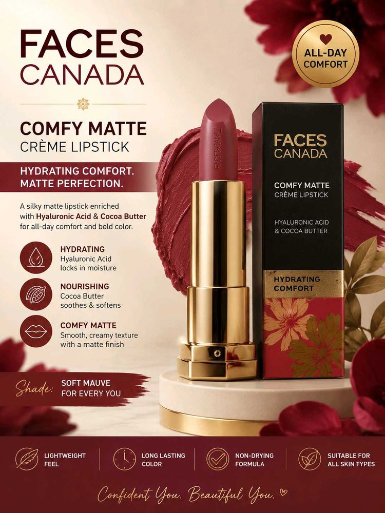 Faces Canada Comfy Matte Lipstick - Soft Mauve
