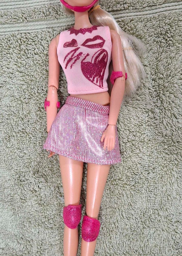 Sparkly Pink Skirt &amp; Top  skatter doll