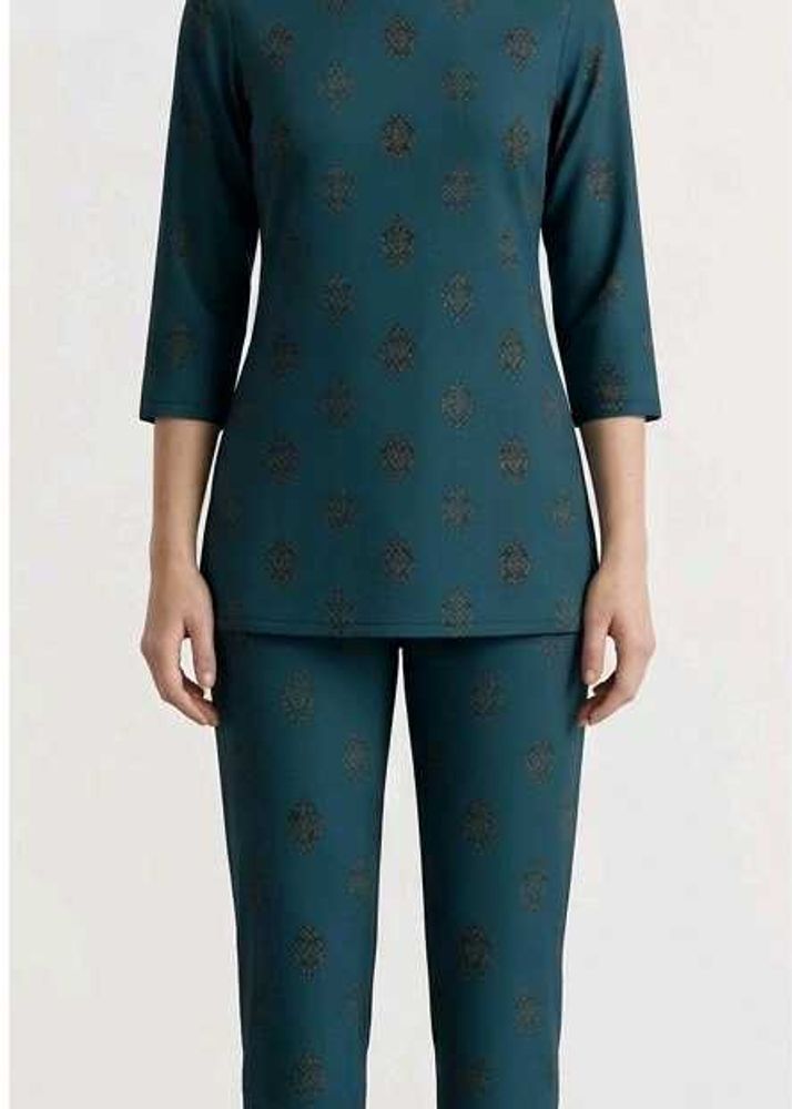 Teal Printed Co-ord Set